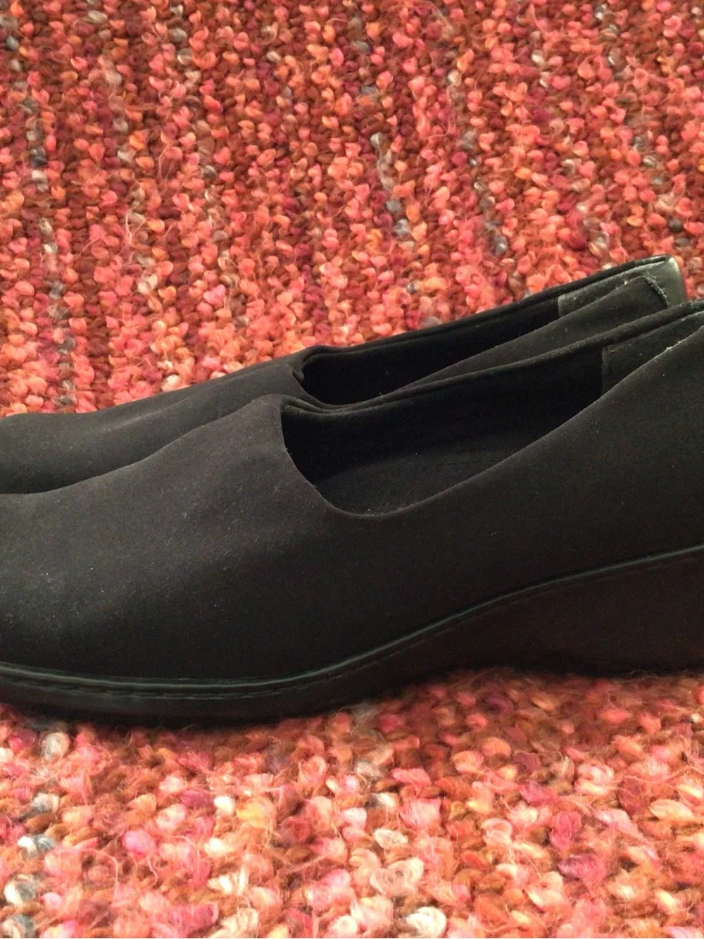Naturalizer Black Fabric Slip-on Wedge - 8.5W